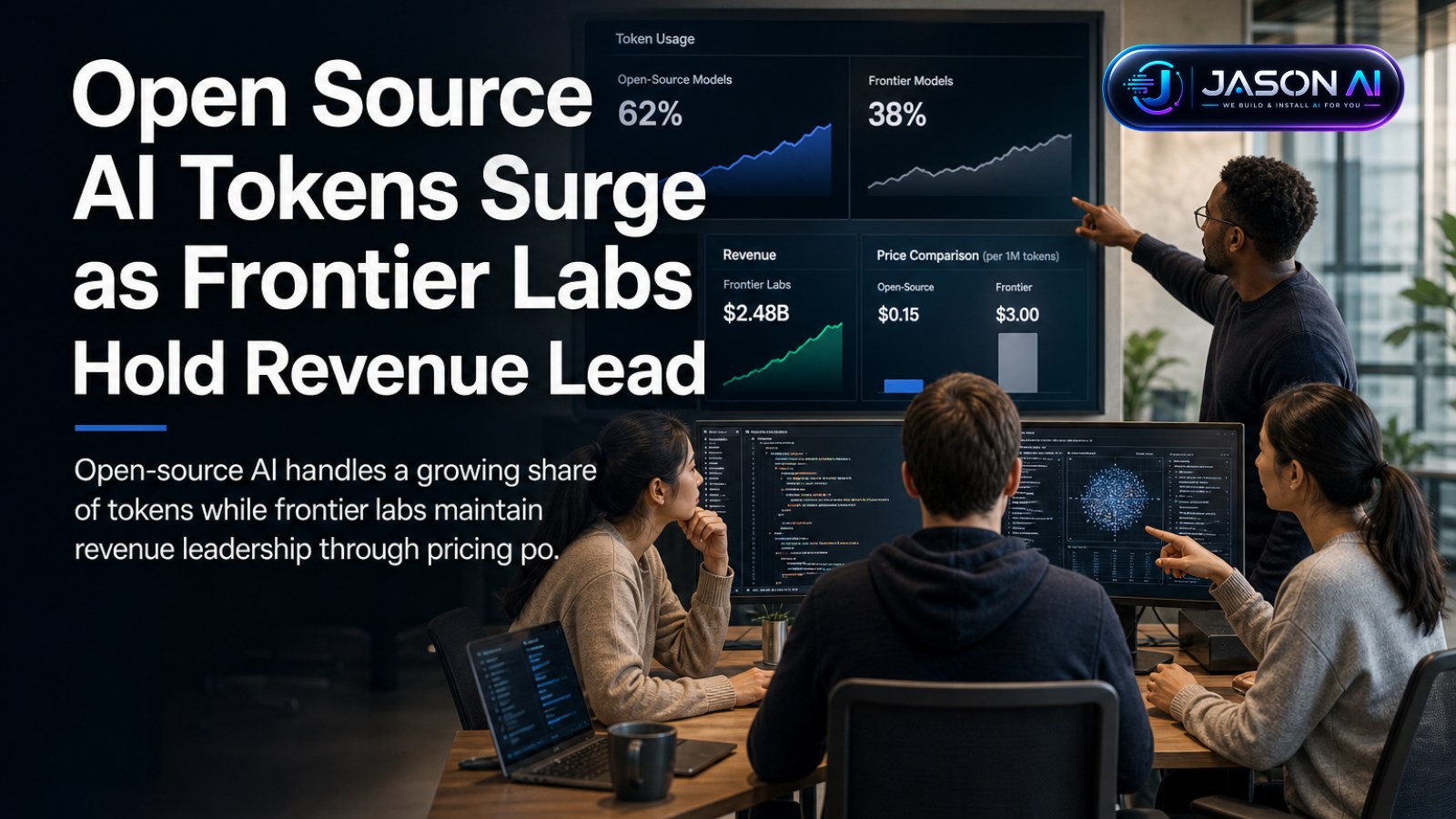 Open Source AI Tokens Surge as Frontier Labs Hold Revenue Lead
