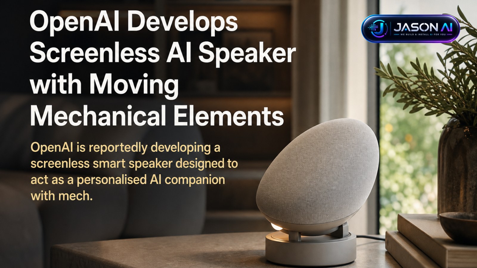 OpenAI Develops Screenless AI Speaker with Moving Mechanical Elements