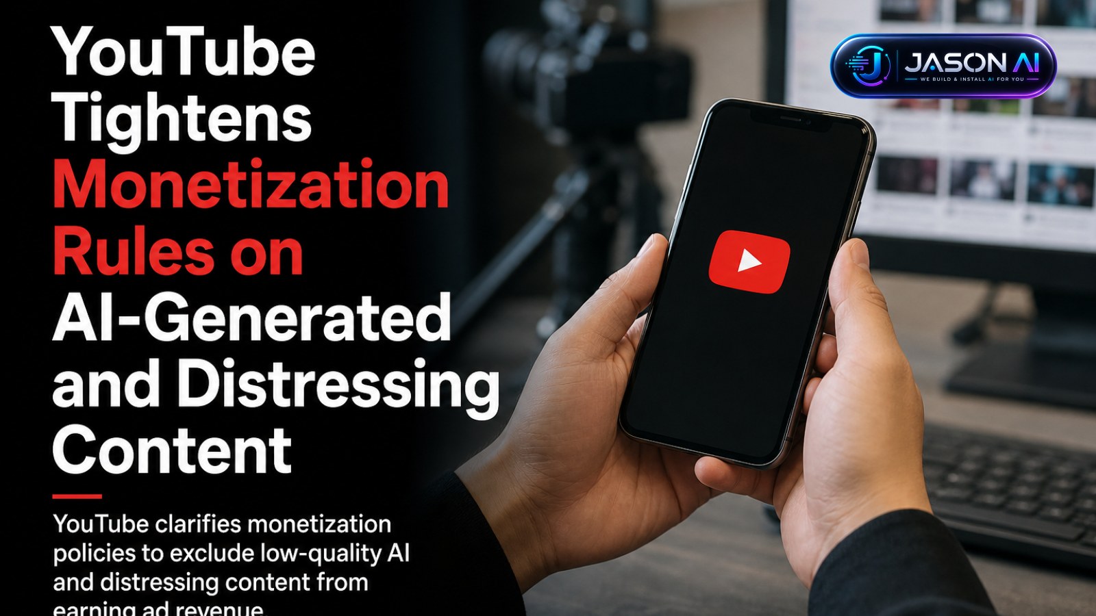 YouTube Tightens Monetization Rules on AI-Generated and Distressing Content
